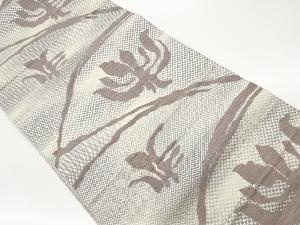 本場筑前博多抽象に葉模様織出し名古屋帯